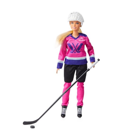 Tim Hortons PWHL Barbie Hockey Player Doll Lot 2 Blonde and Brunette 2025 New - Picture 7 of 8